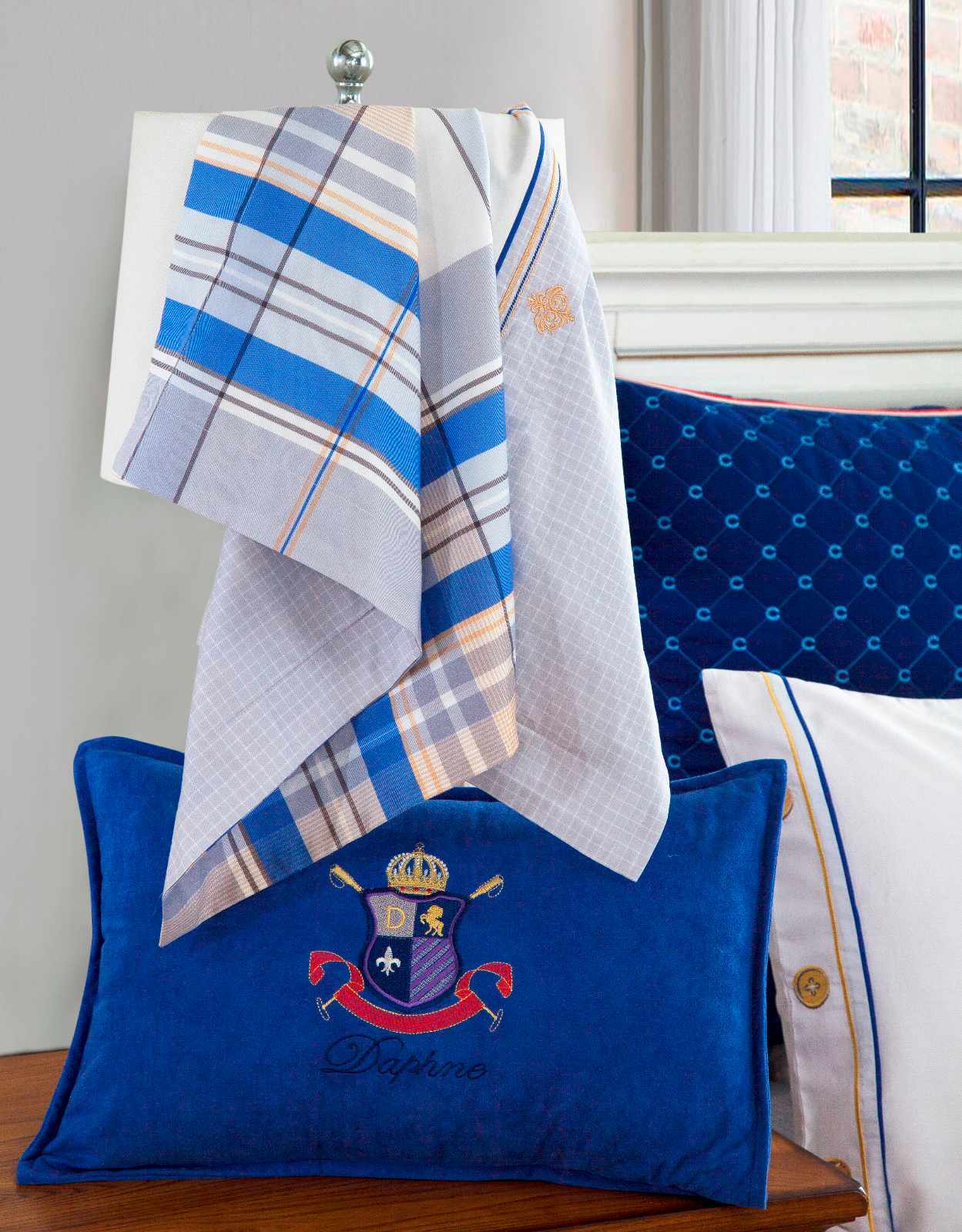 Daphne Classic Plaid Cotton Bedding 6840 100% Cotton Printed image47