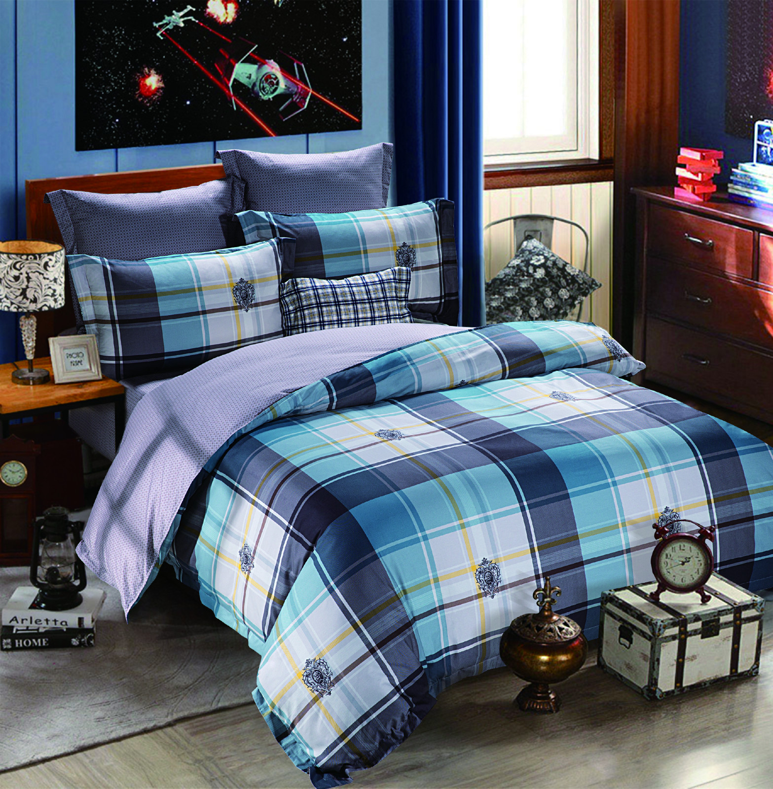 Daphne Comfortable Long-staple Cotton Bedding #6842 100% Cotton Printed image4