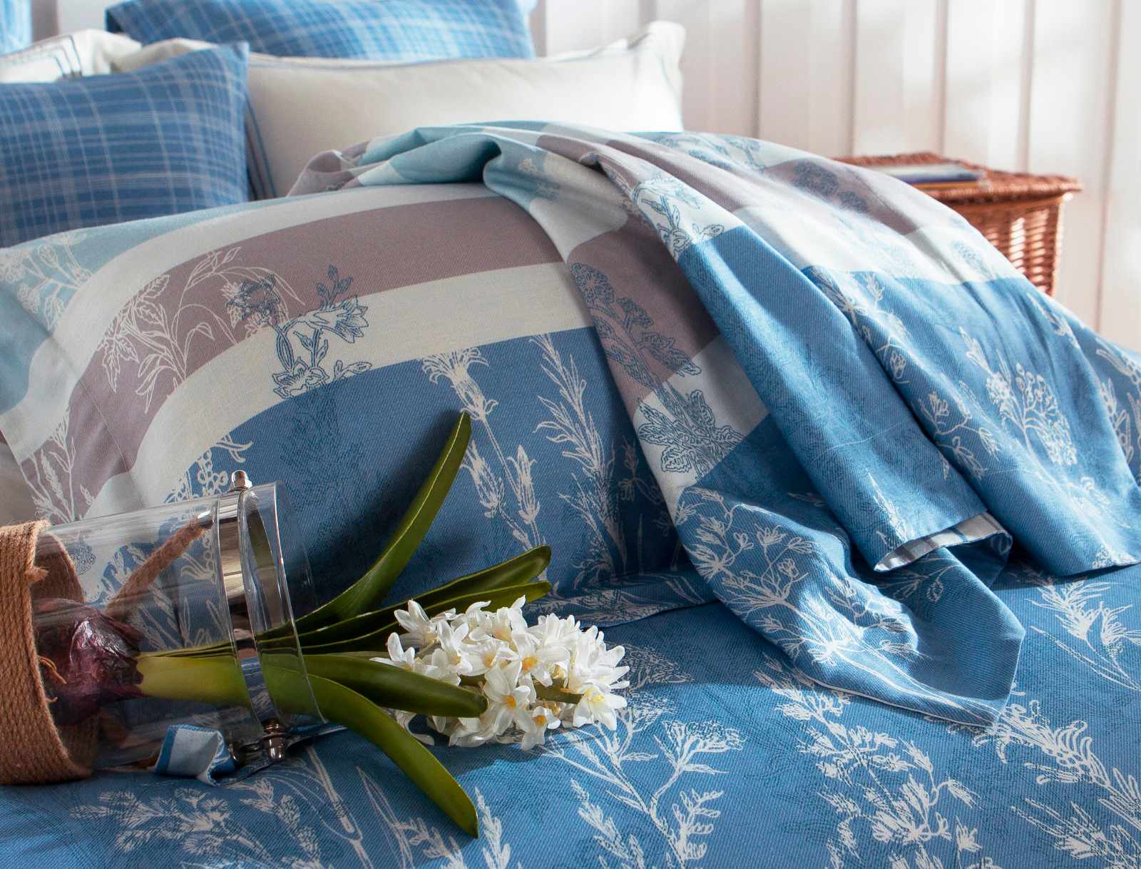 Daphne 45% Cotton 45% Lyocell 10% Linen Blended Elegant Printed Bedroom Set #6820 Other Material Printed image33