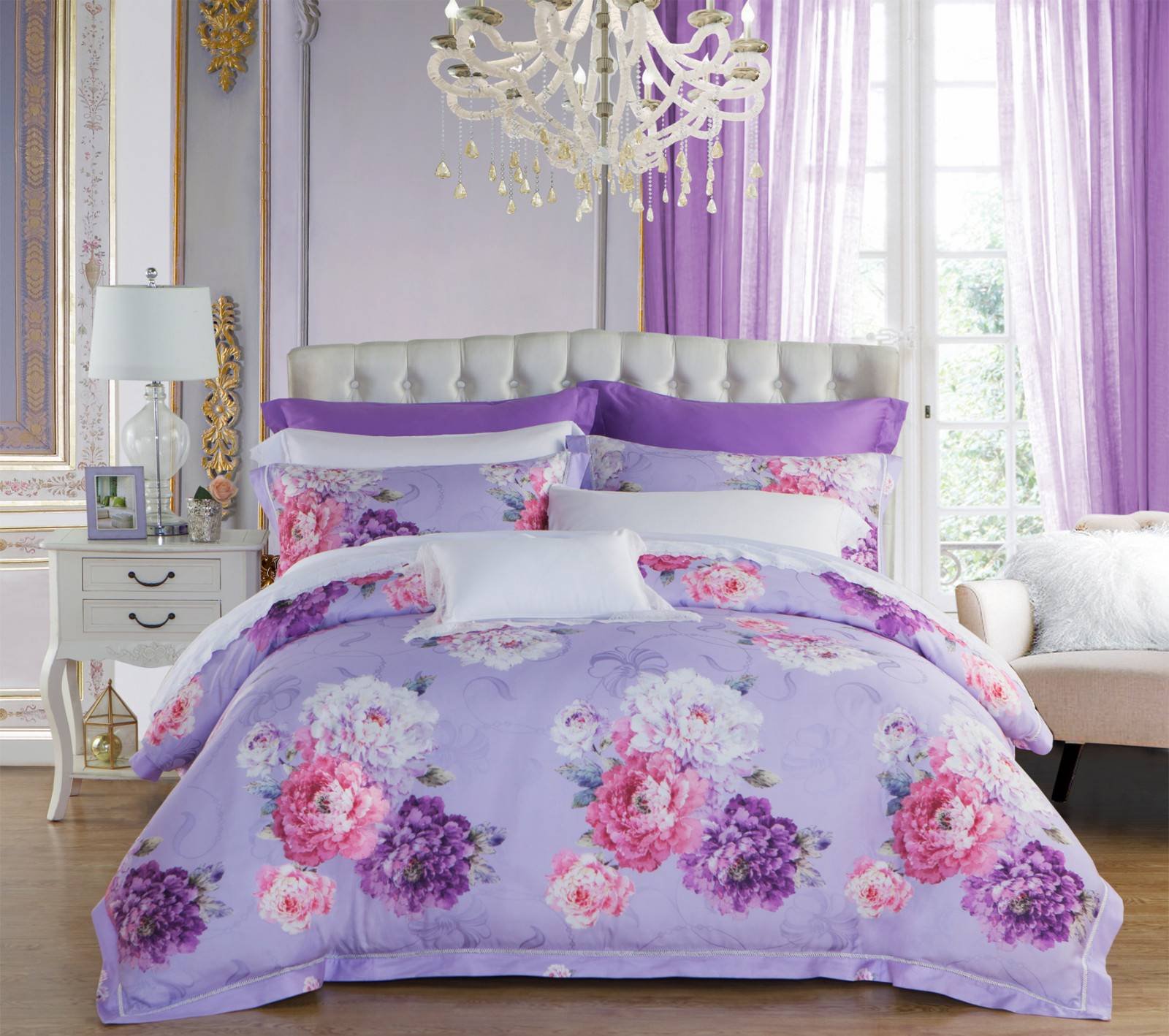 Daphne Peony Patterns Bedding Set Lyocell and Viscose 6833 Other Material Printed image32