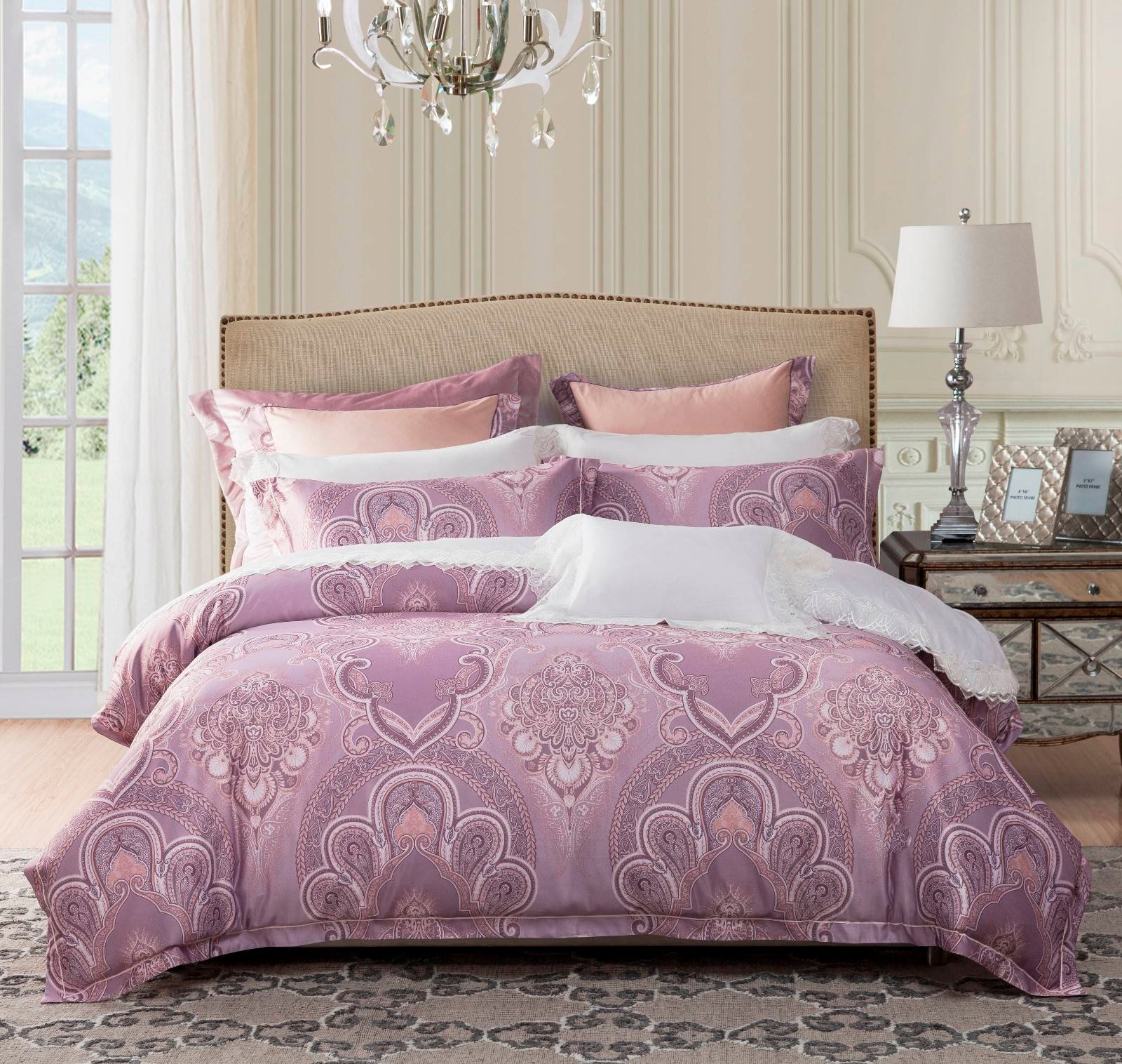 Daphne Jacquard Polyester and rayon Elegant Bed Linen 6859 Jacquard Bedding Set image6