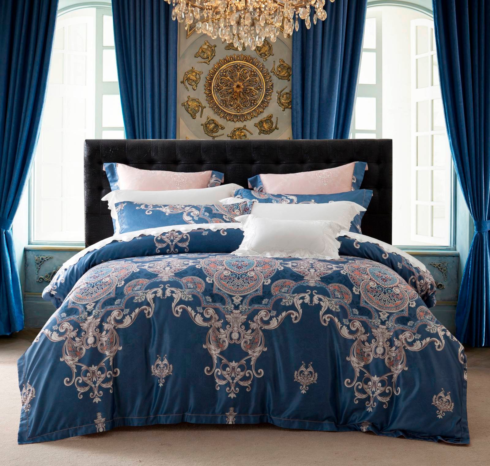 Daphne Jacquard Stunning Bed Linen 400TC Polyester and Viscose 6860 Jacquard Bedding Set image5