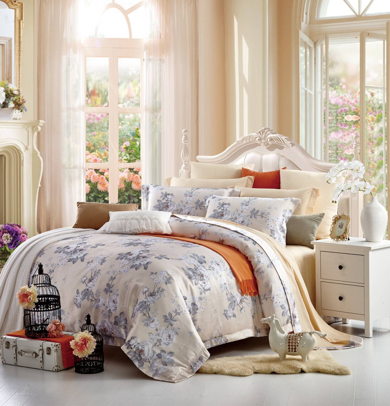 Daphne Polyester and Viscose 400TC Jacquard Bedding 6852 Jacquard Bedding Set image2